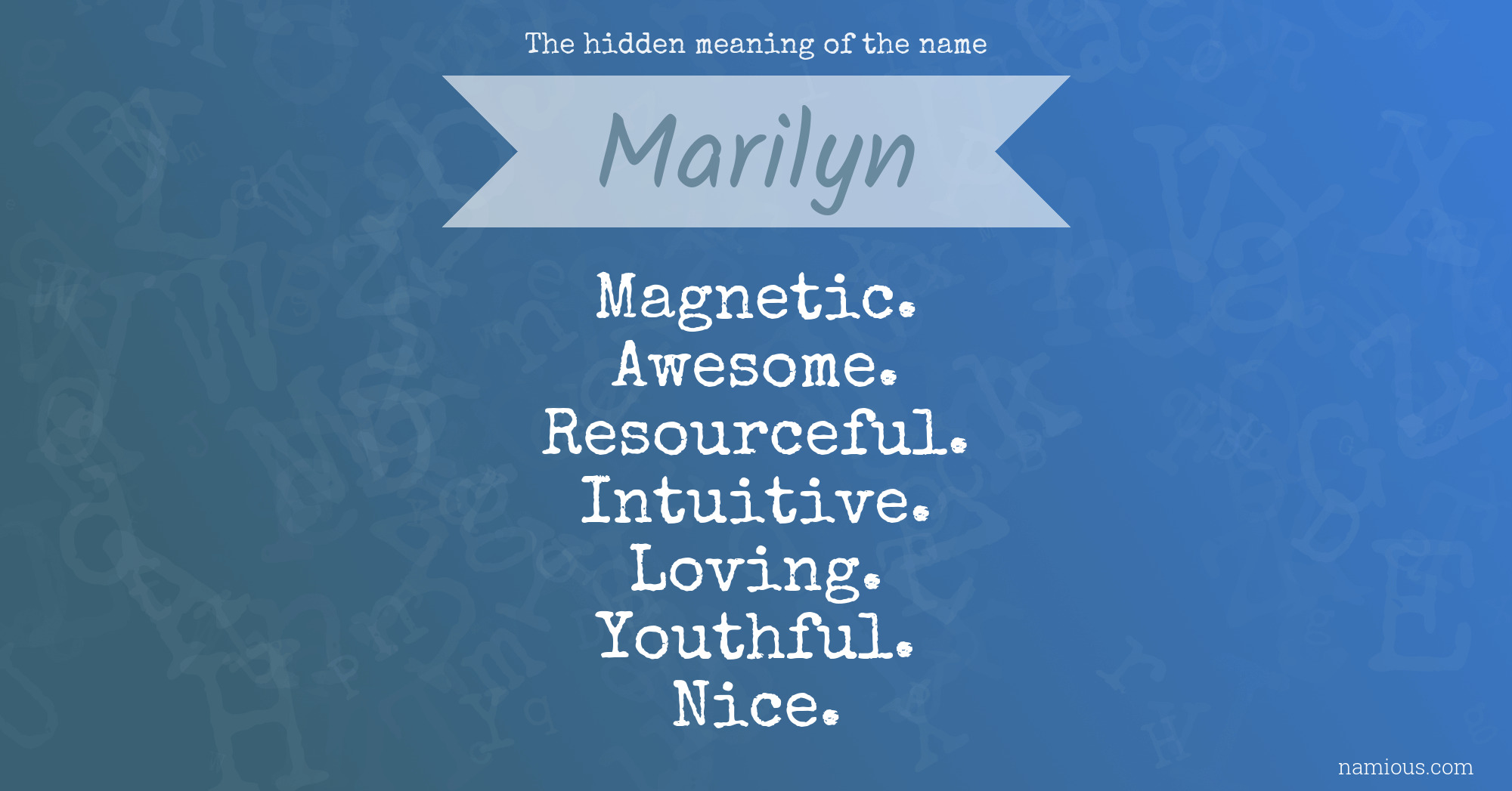 The hidden meaning of the name Marilyn