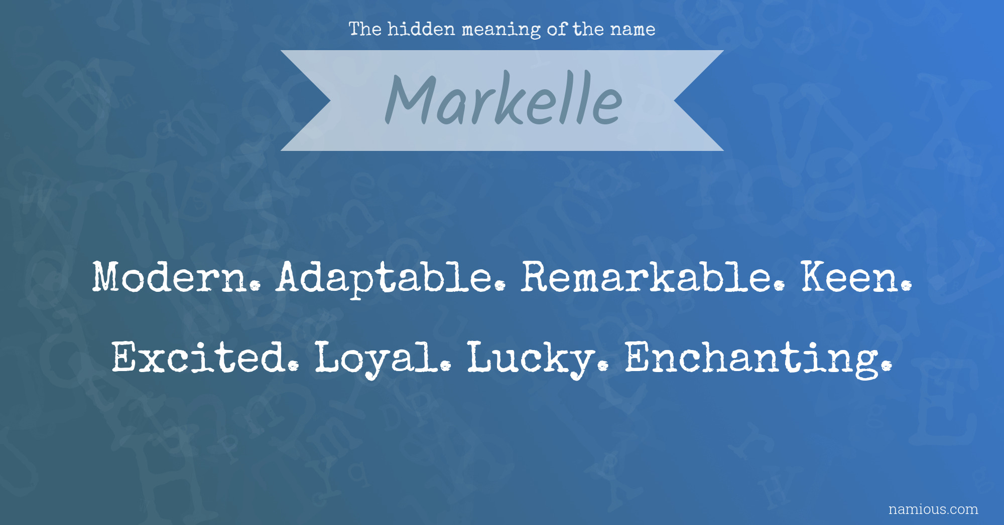 The hidden meaning of the name Markelle