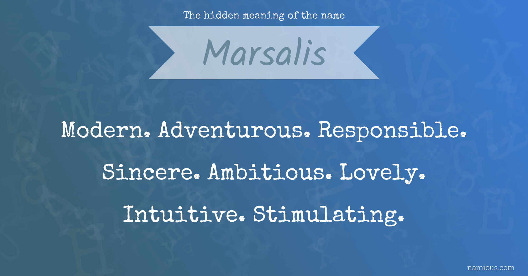 The hidden meaning of the name Marsalis