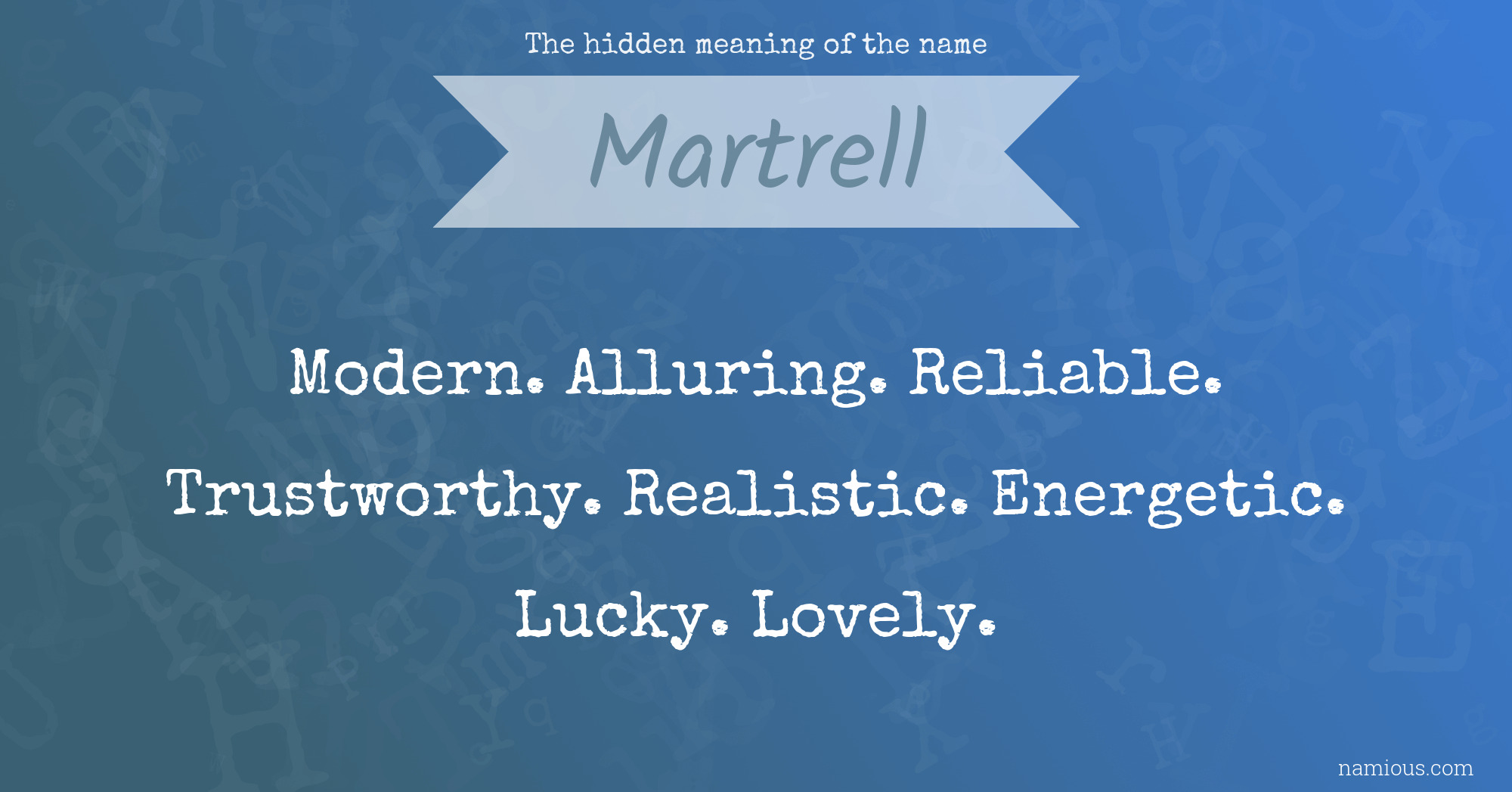 The hidden meaning of the name Martrell