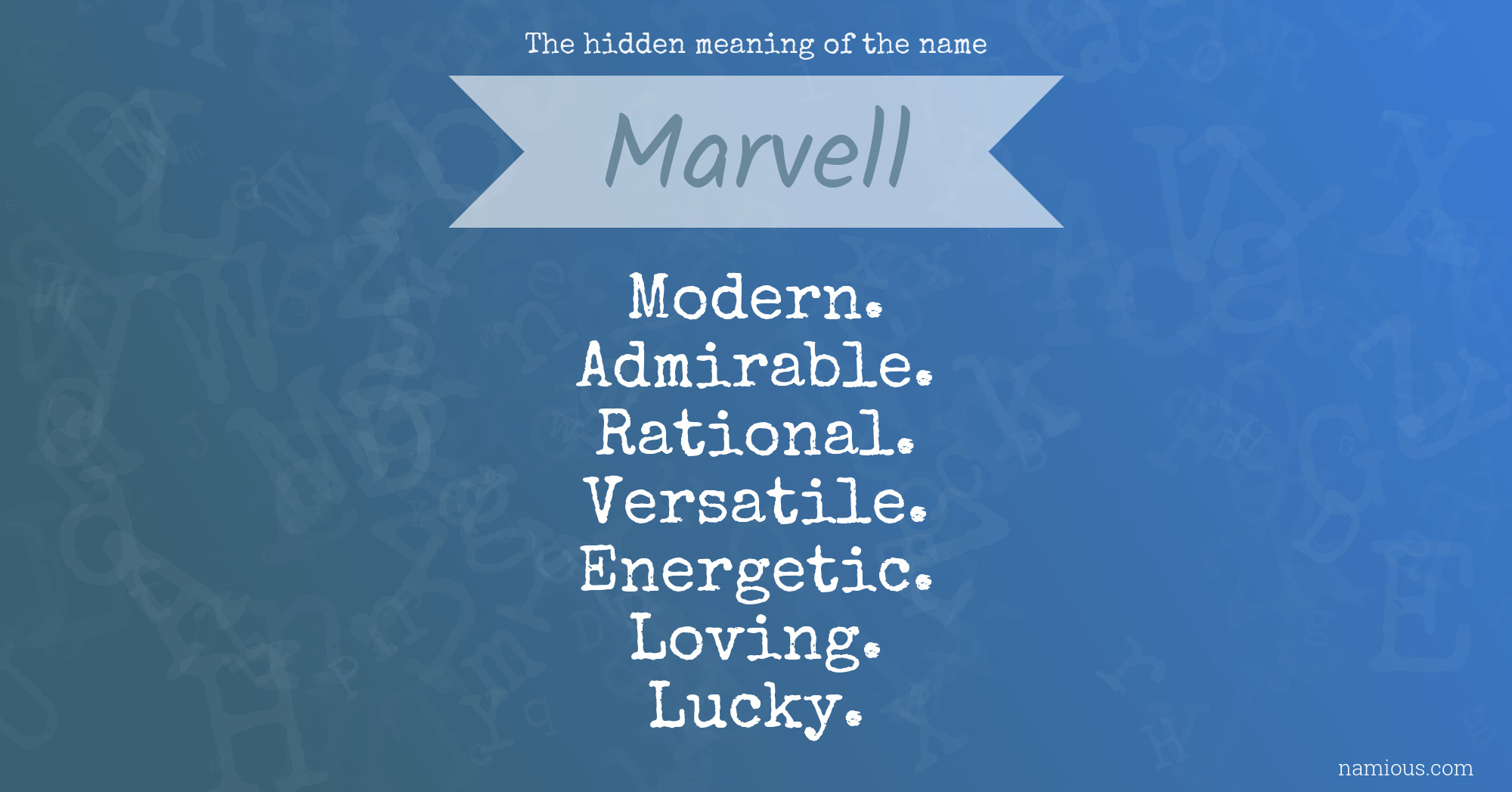 The hidden meaning of the name Marvell