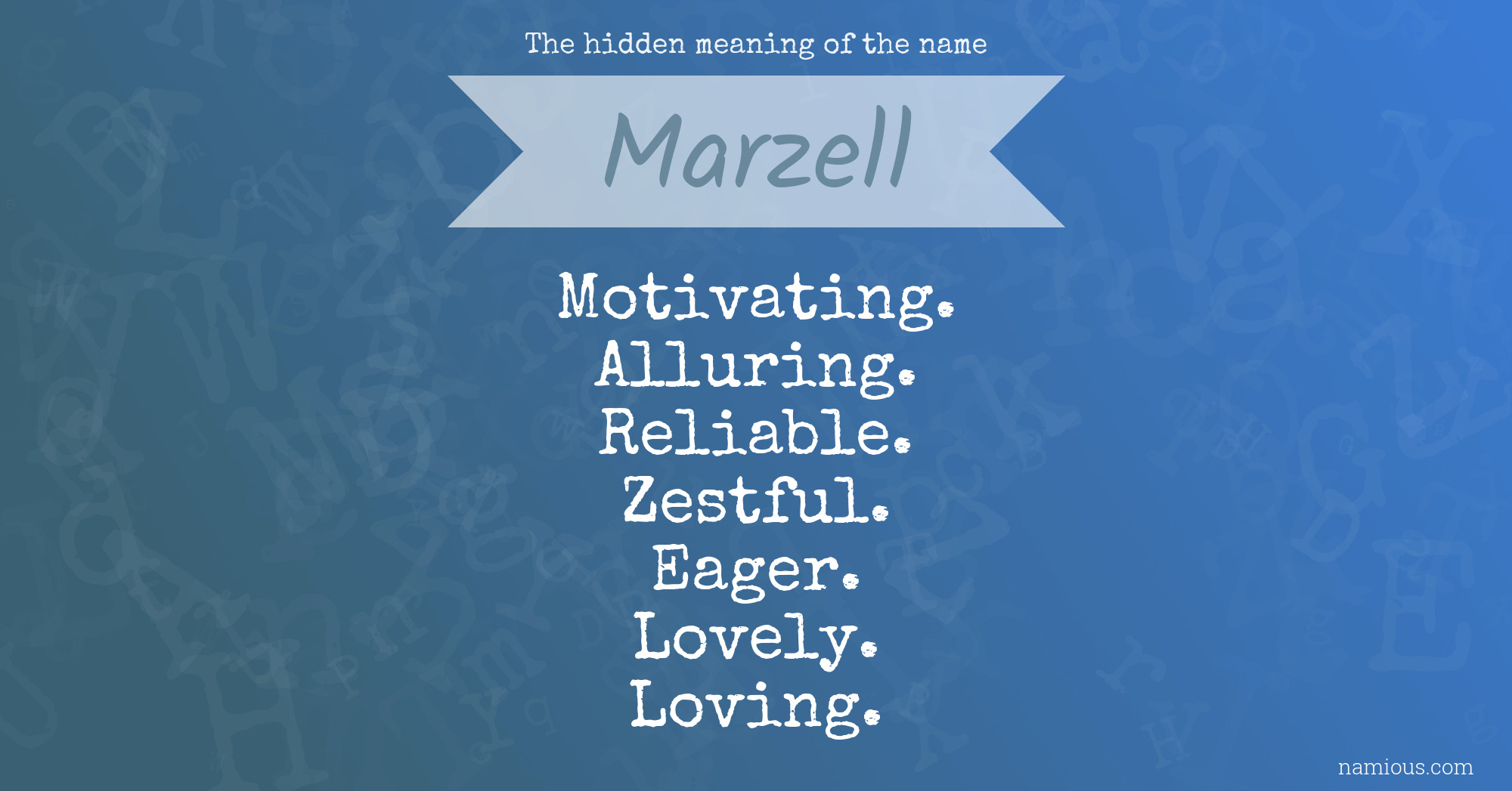 The hidden meaning of the name Marzell