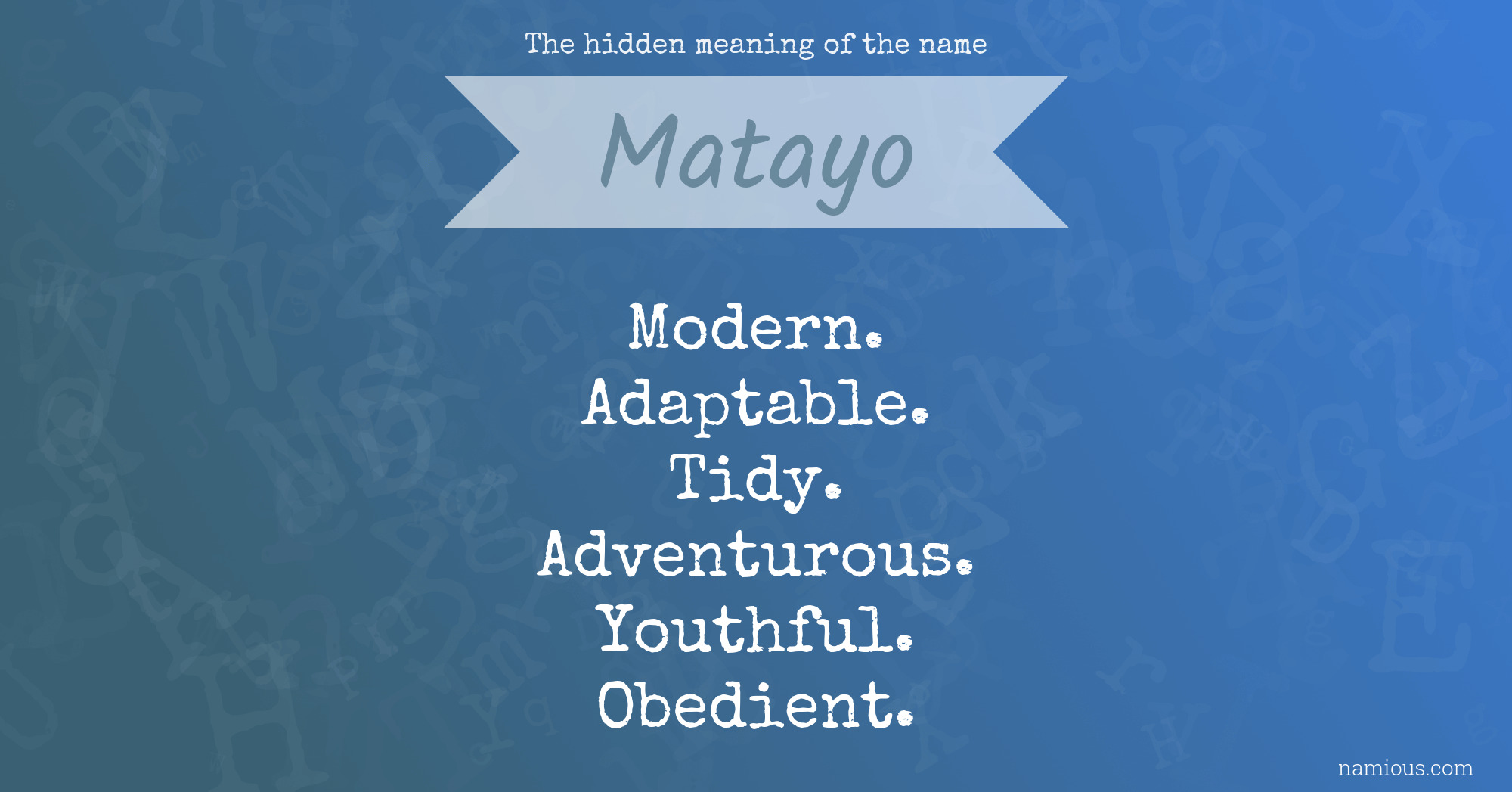 The hidden meaning of the name Matayo