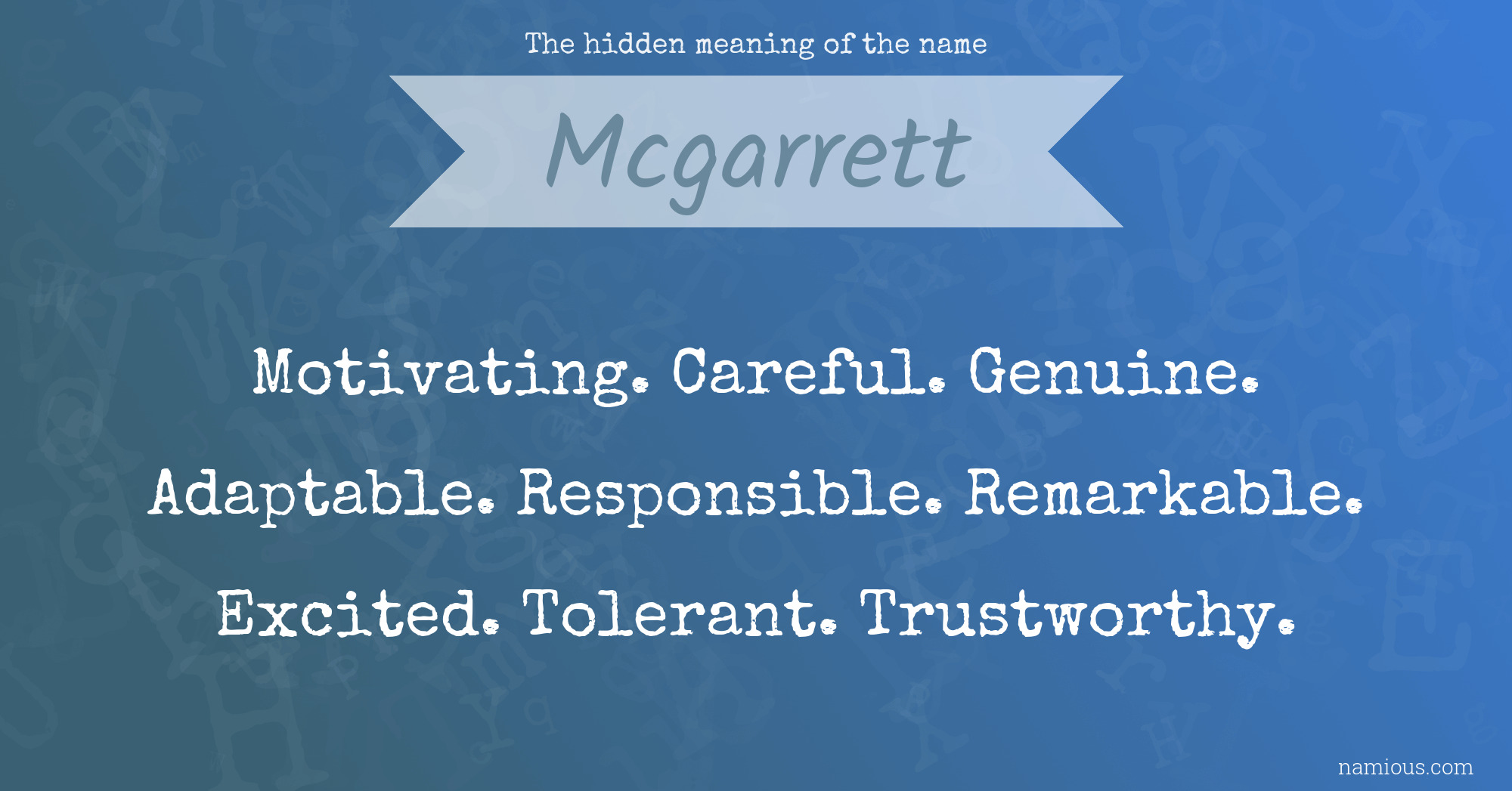 The hidden meaning of the name Mcgarrett