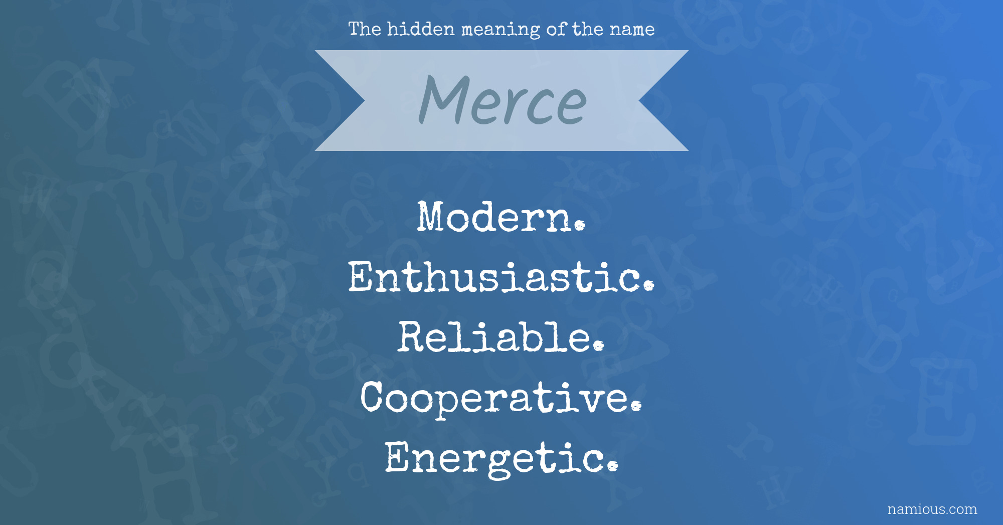 The hidden meaning of the name Merce