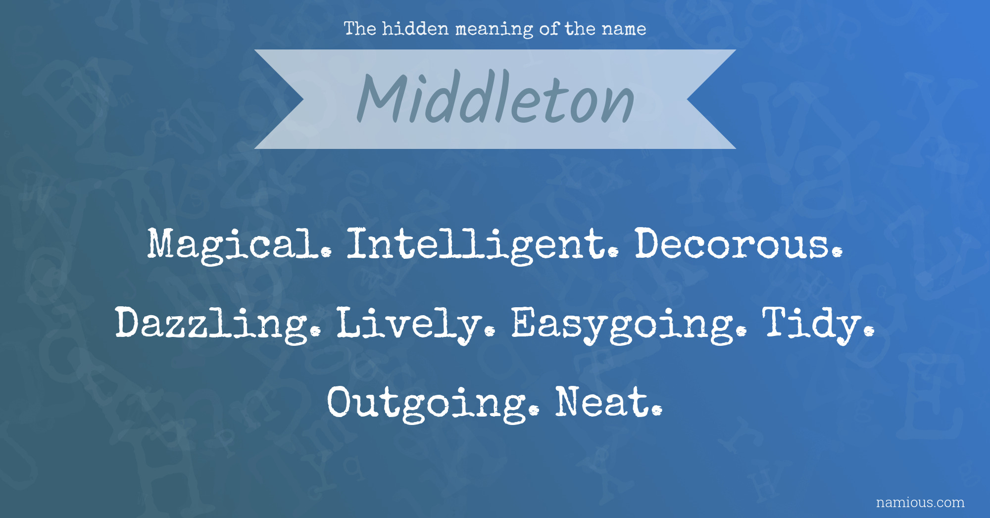 The hidden meaning of the name Middleton