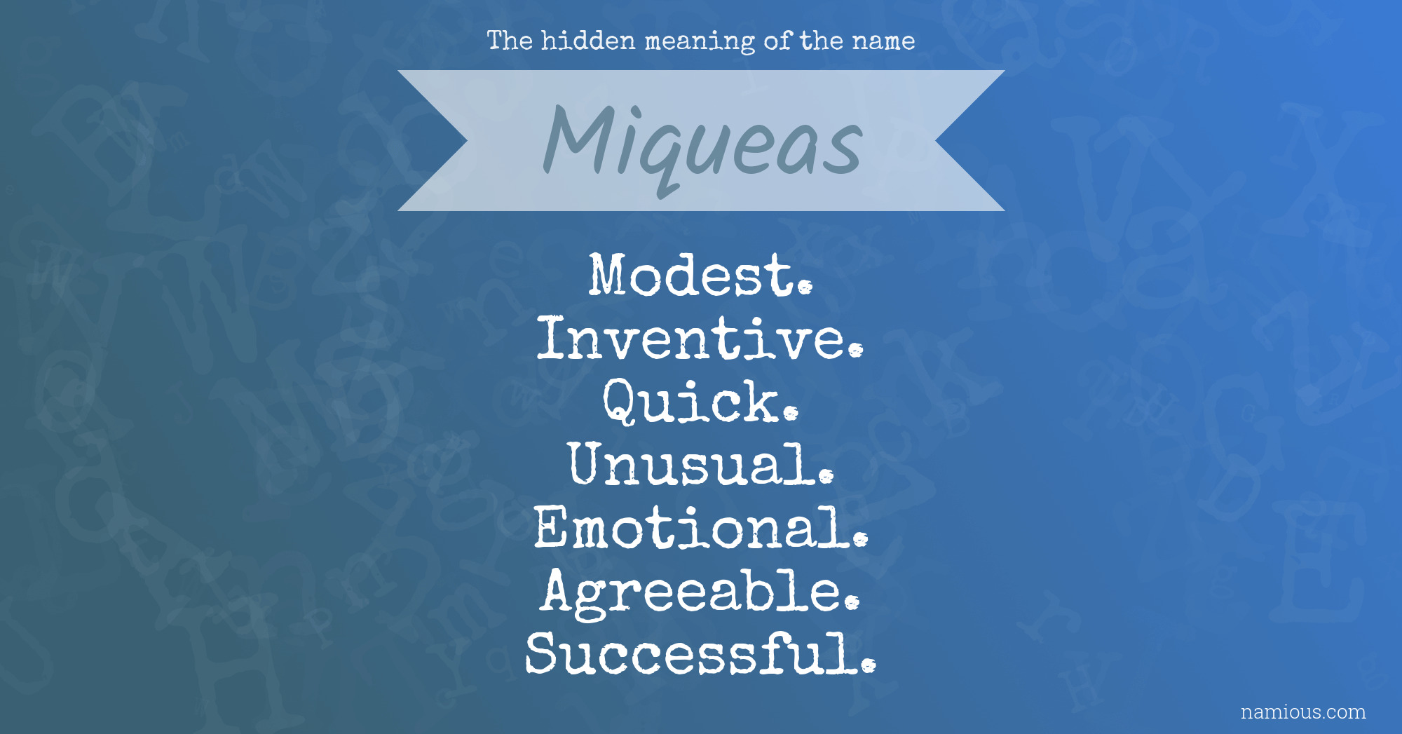 The hidden meaning of the name Miqueas