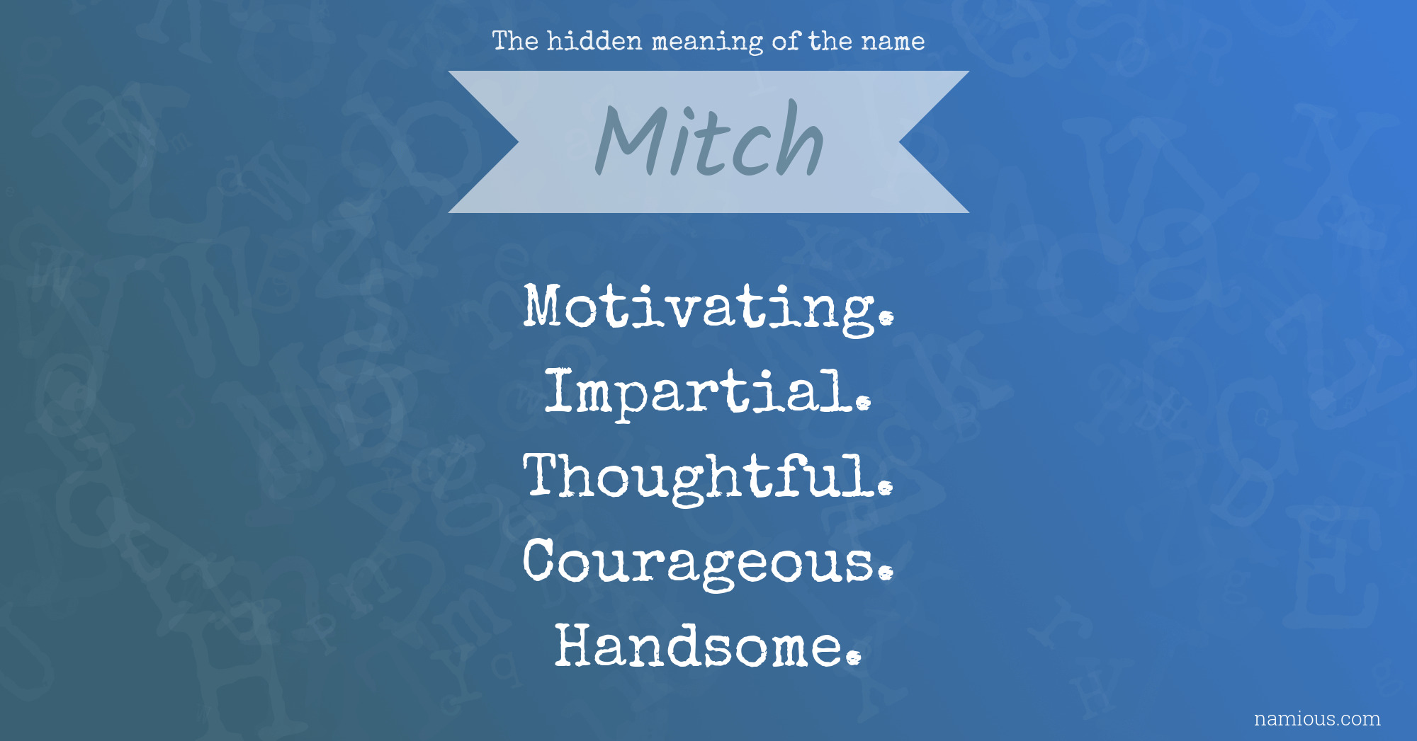 The hidden meaning of the name Mitch