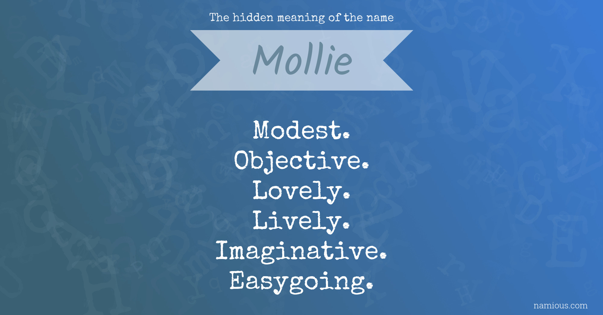 The hidden meaning of the name Mollie