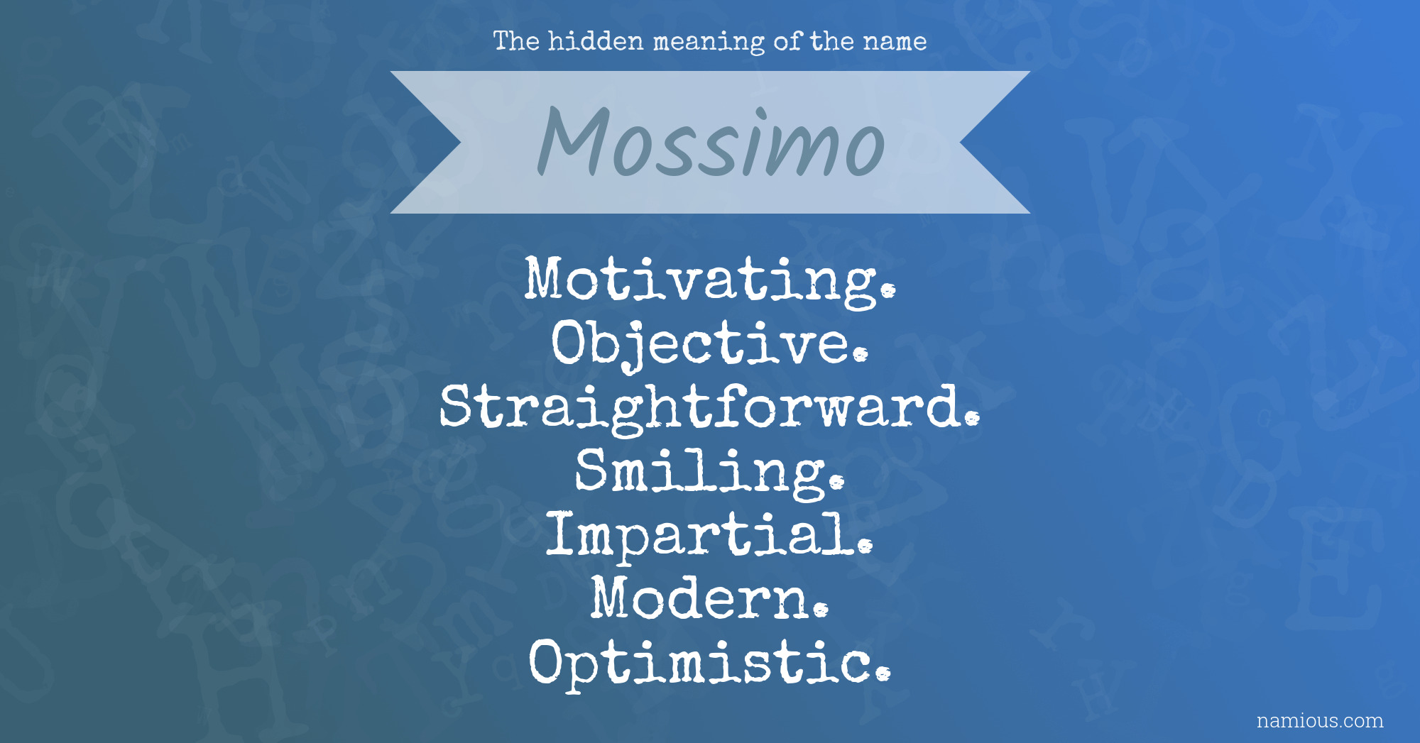 The hidden meaning of the name Mossimo