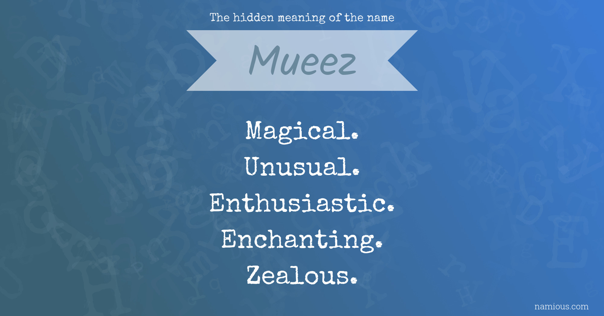 The hidden meaning of the name Mueez