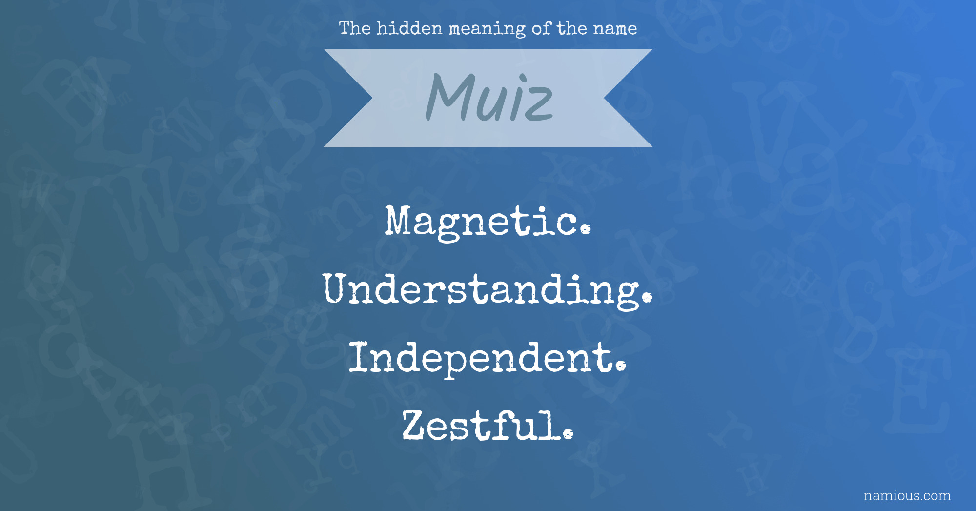 The hidden meaning of the name Muiz