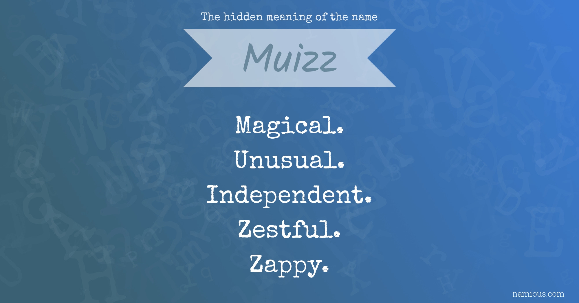 The hidden meaning of the name Muizz