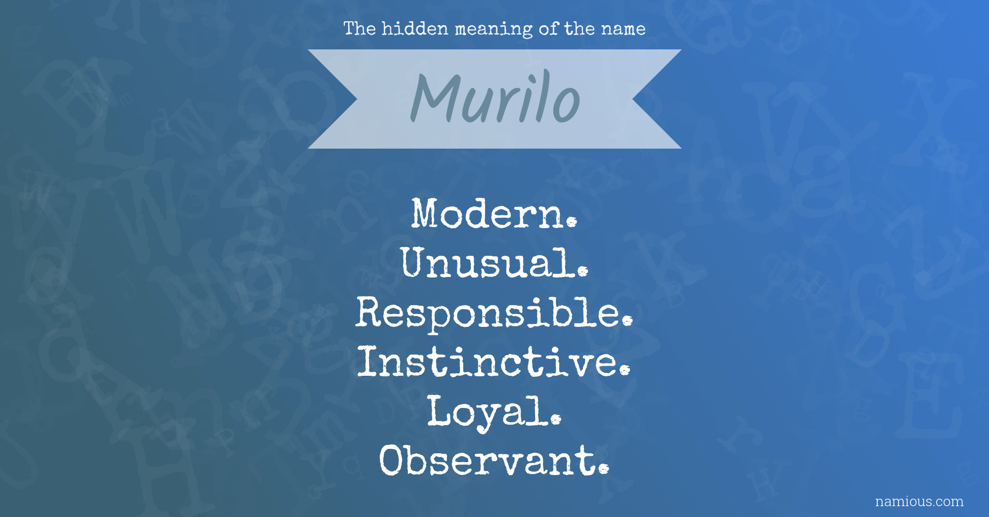 The hidden meaning of the name Murilo