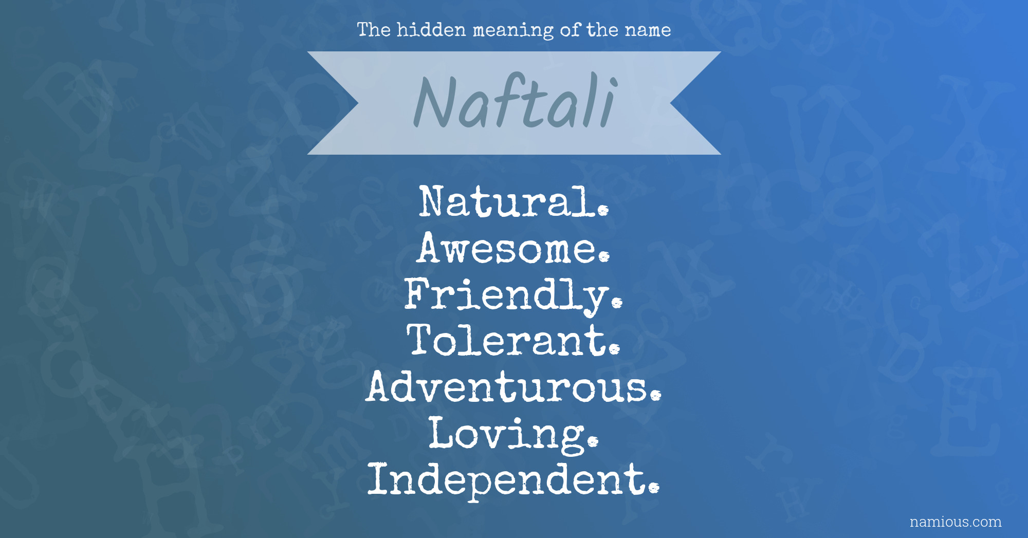 The hidden meaning of the name Naftali