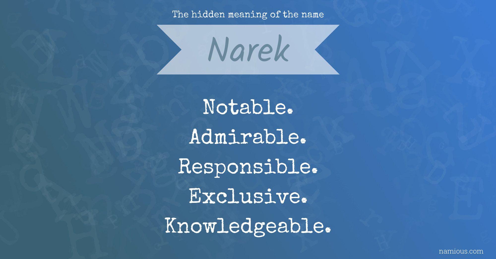 The hidden meaning of the name Narek