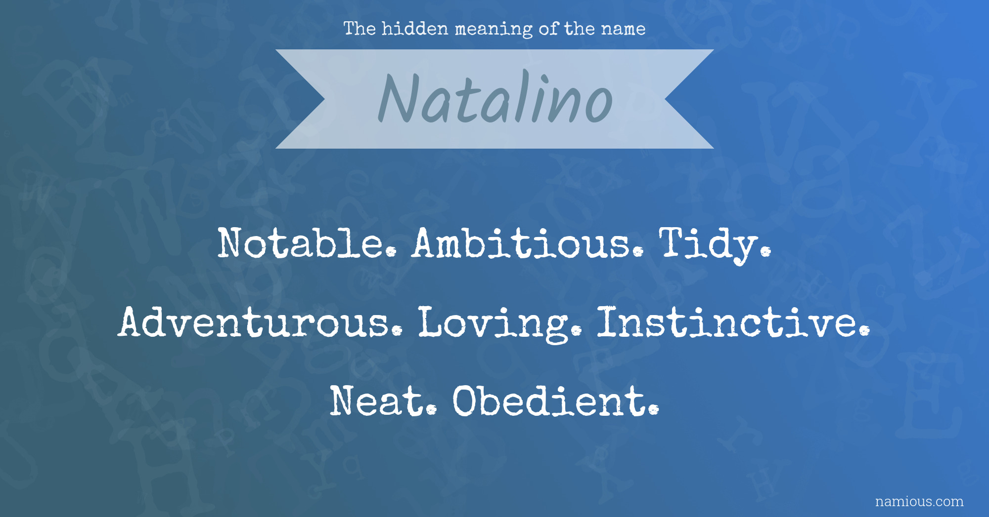 The hidden meaning of the name Natalino