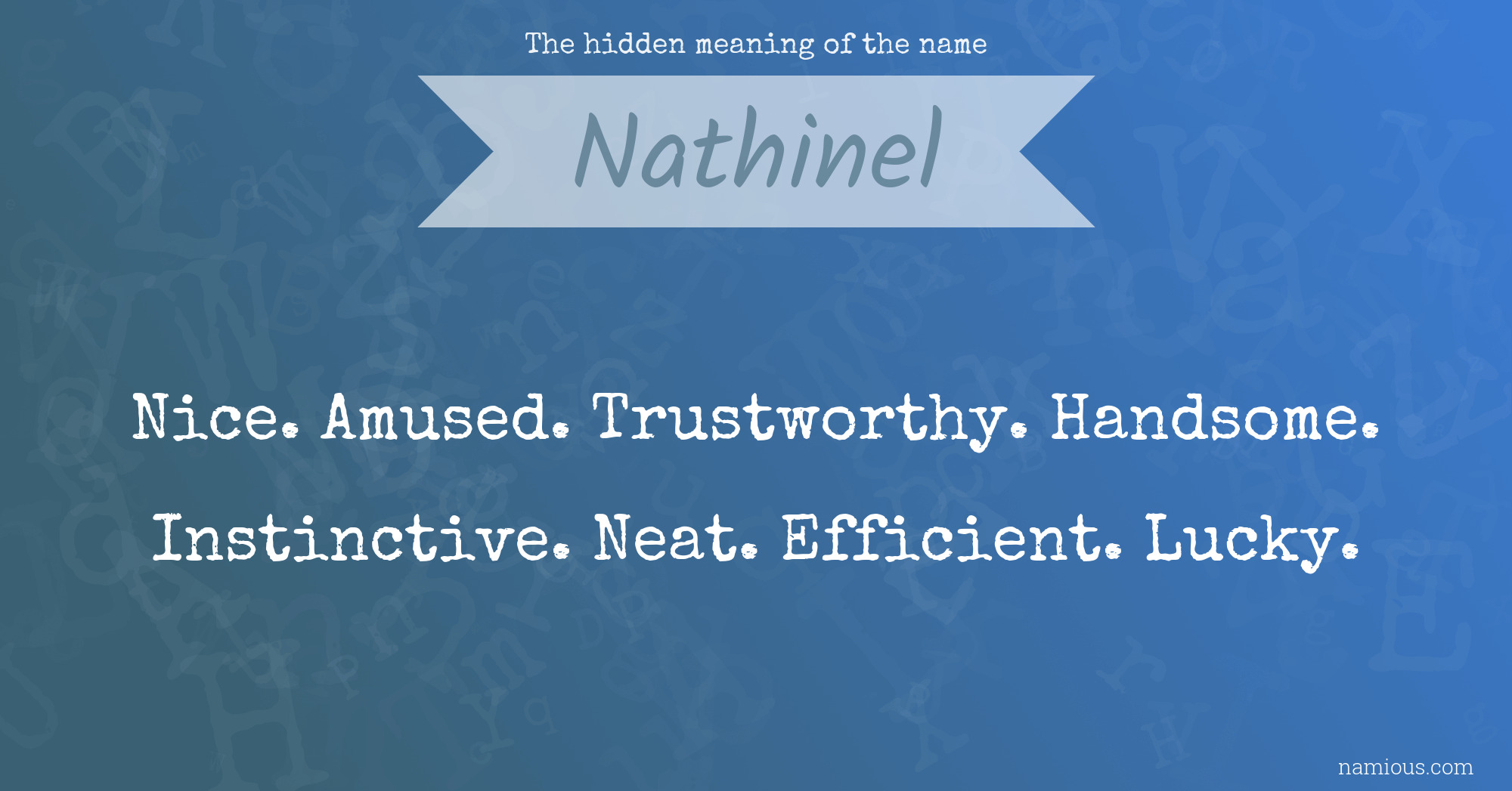 The hidden meaning of the name Nathinel