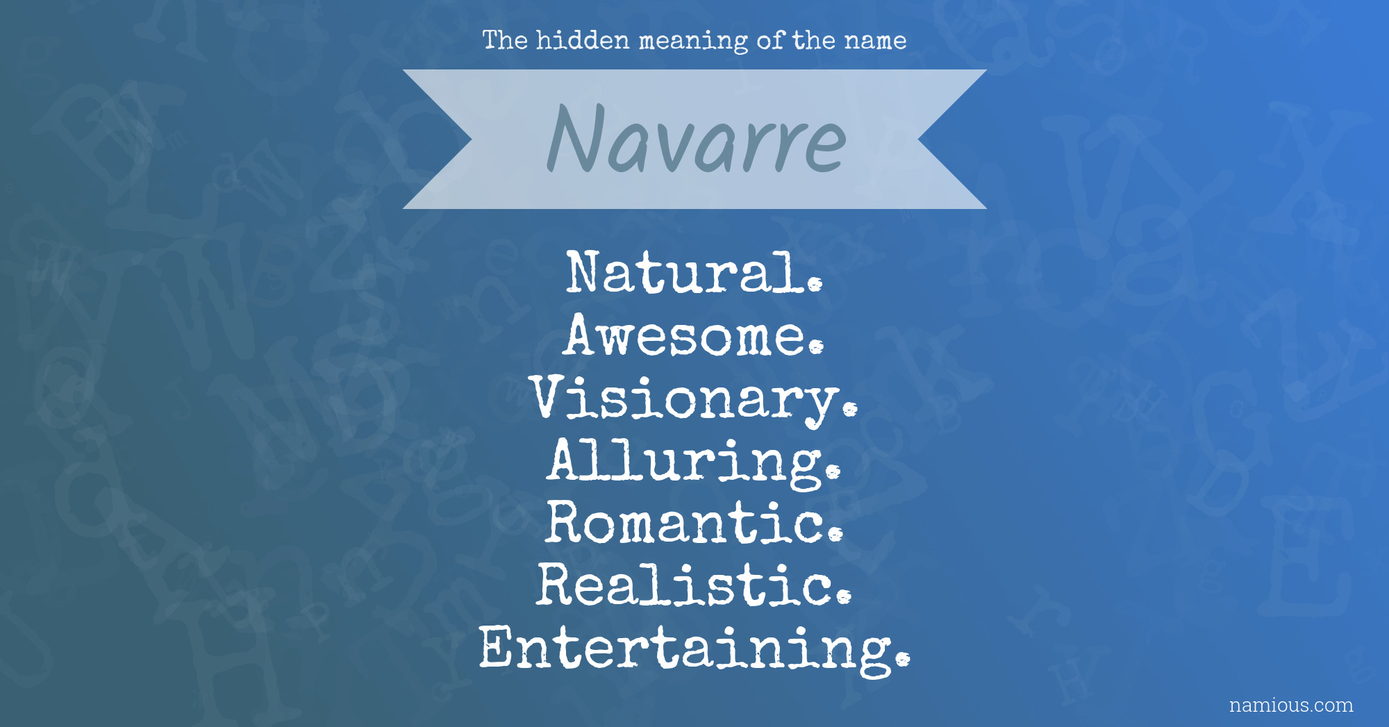 The hidden meaning of the name Navarre