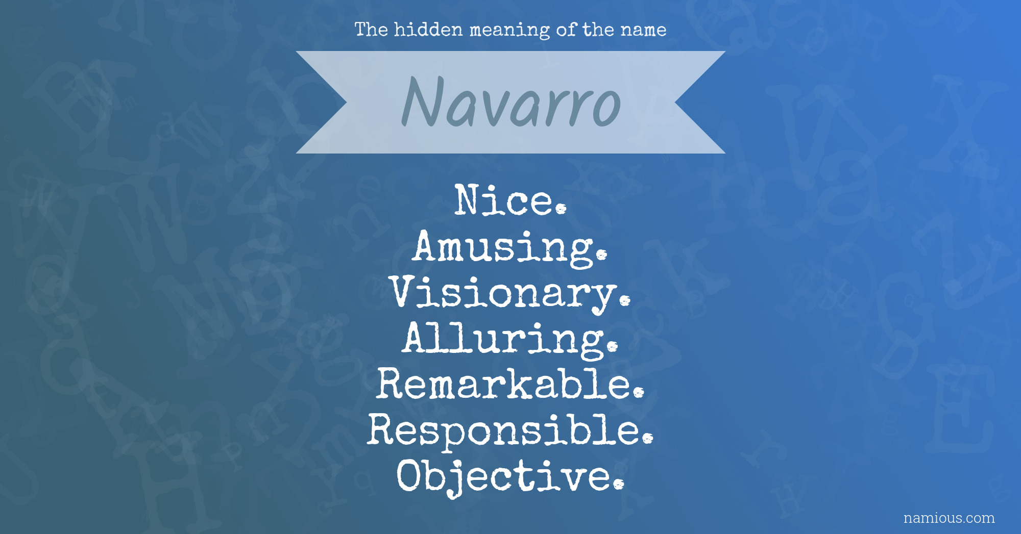 The hidden meaning of the name Navarro