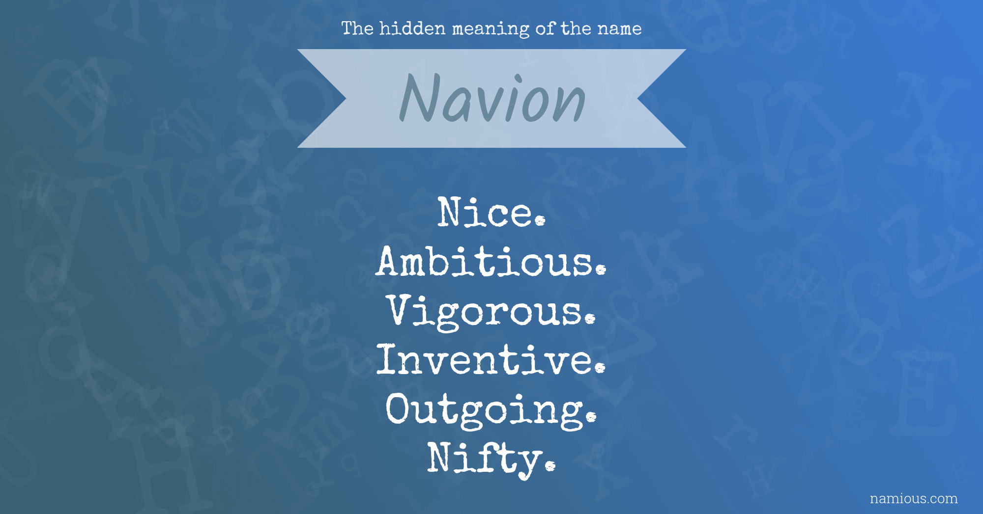 The hidden meaning of the name Navion