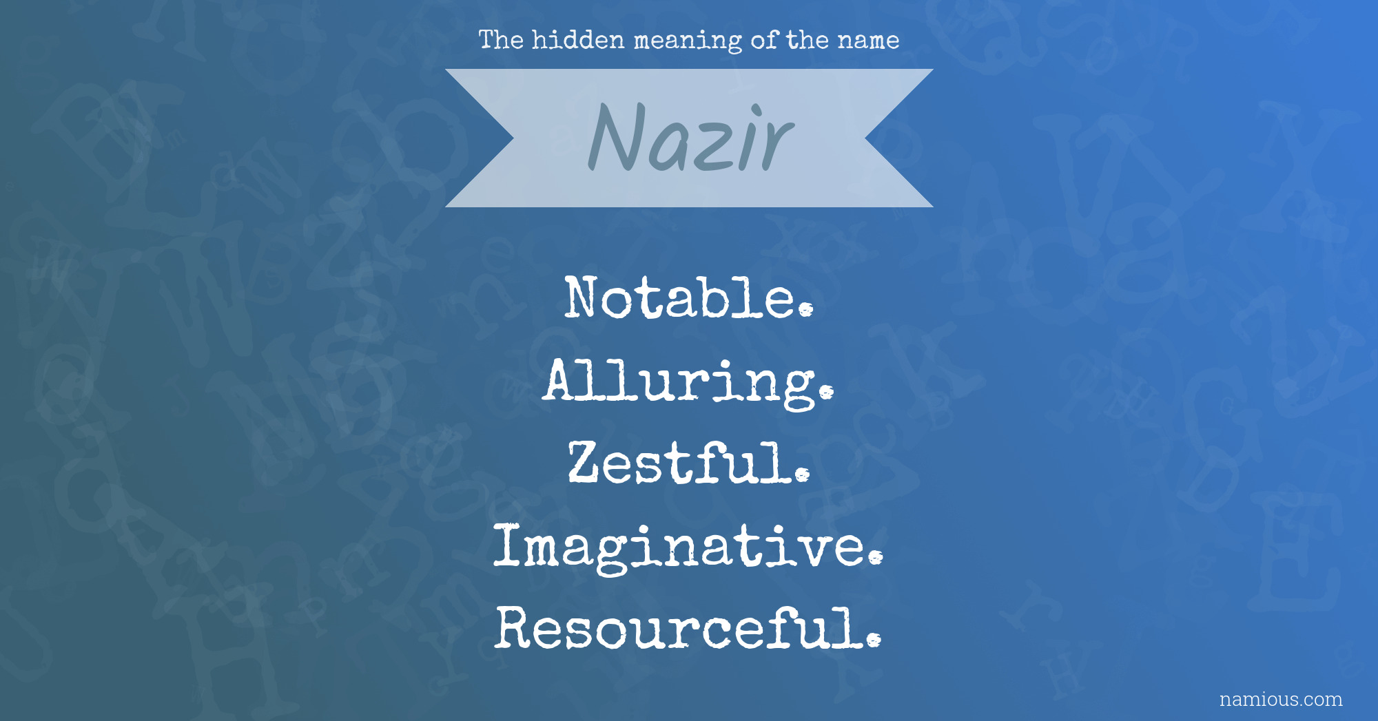 The hidden meaning of the name Nazir