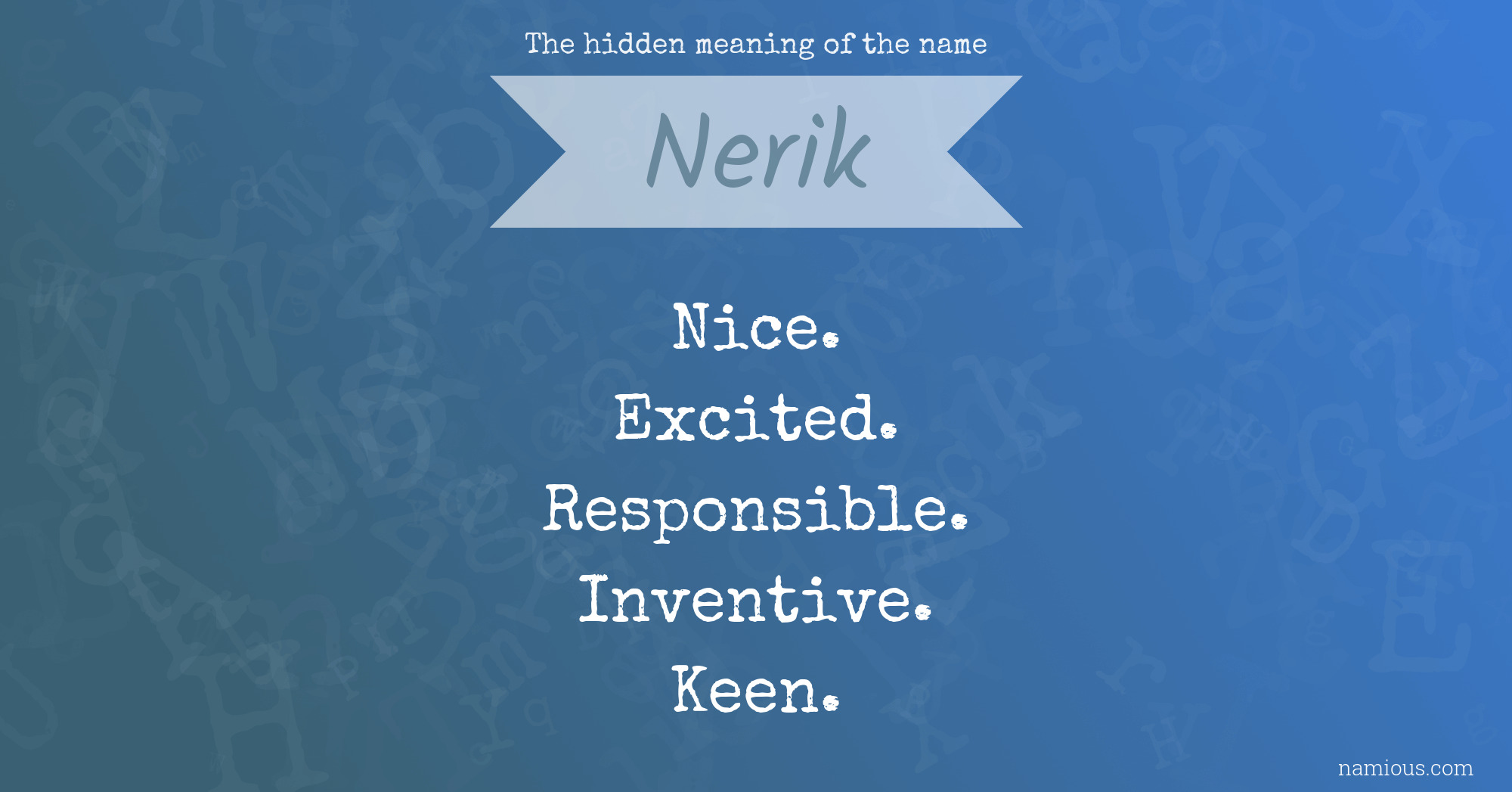 The hidden meaning of the name Nerik