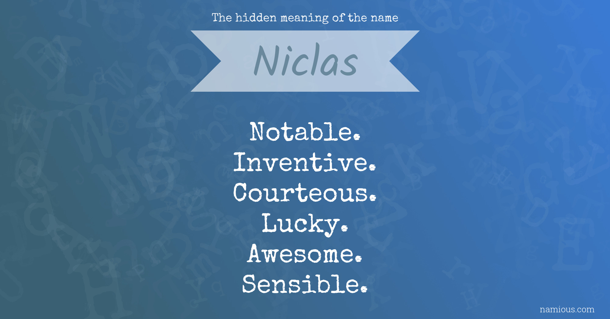 The hidden meaning of the name Niclas