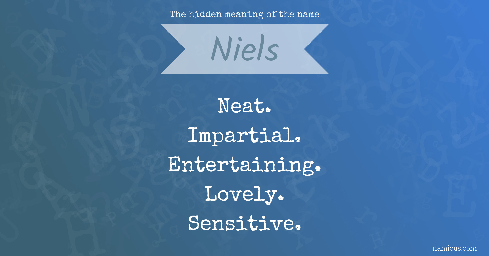 The hidden meaning of the name Niels