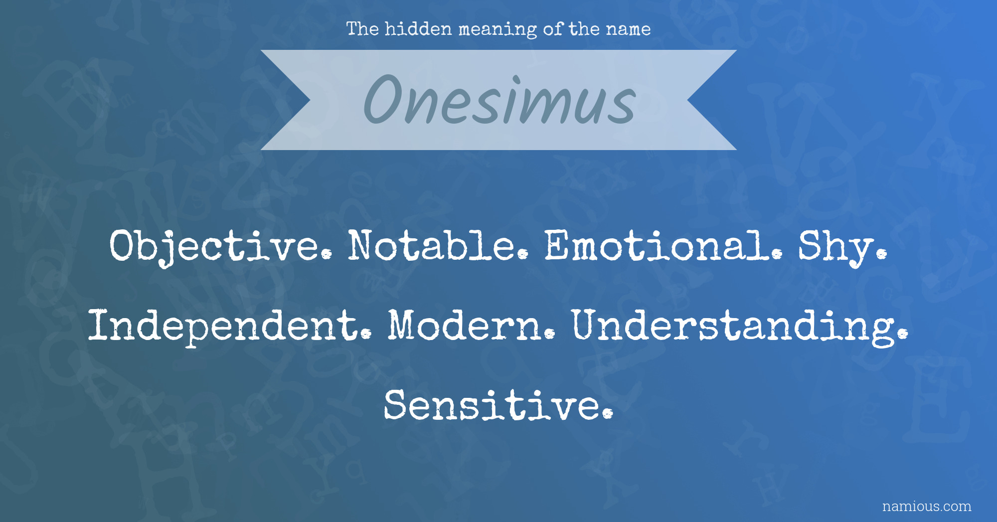 The Hidden Meaning Of The Name Onesimus | Namious