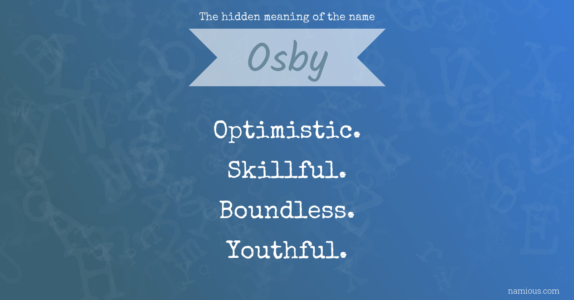 The hidden meaning of the name Osby