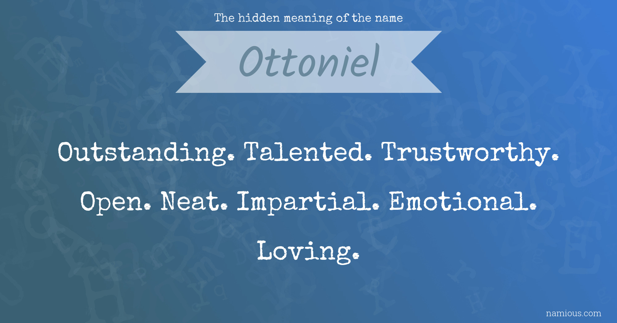 The hidden meaning of the name Ottoniel