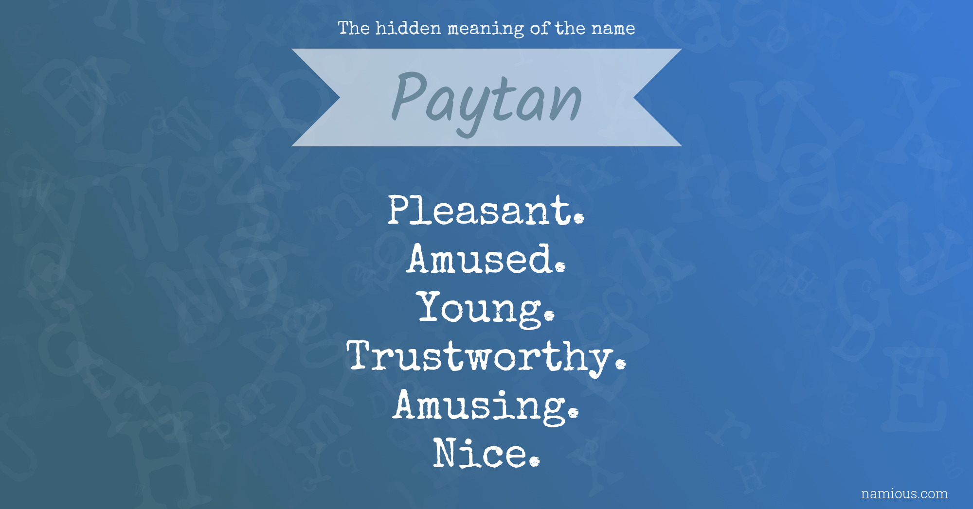 The hidden meaning of the name Paytan