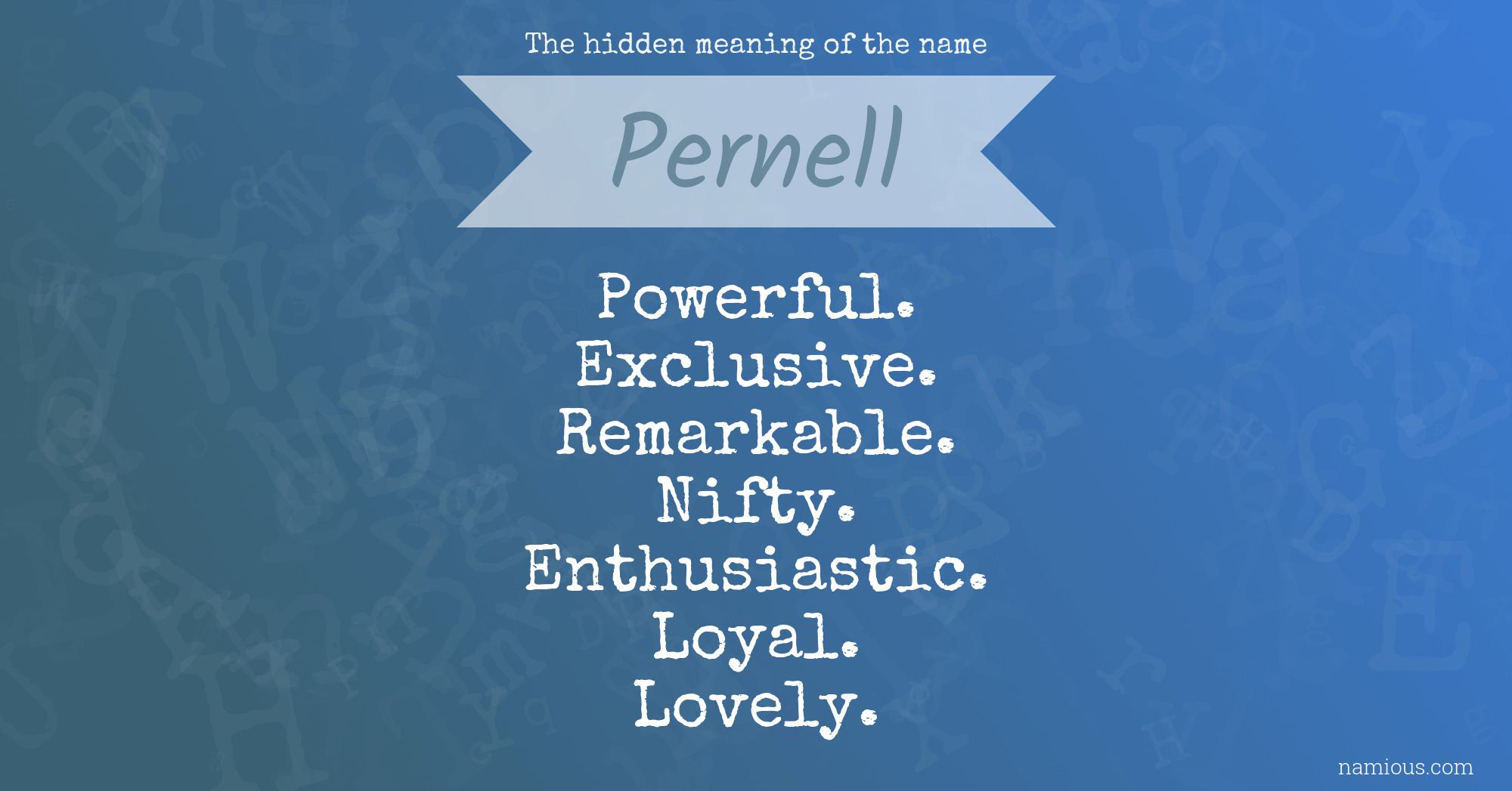 The hidden meaning of the name Pernell