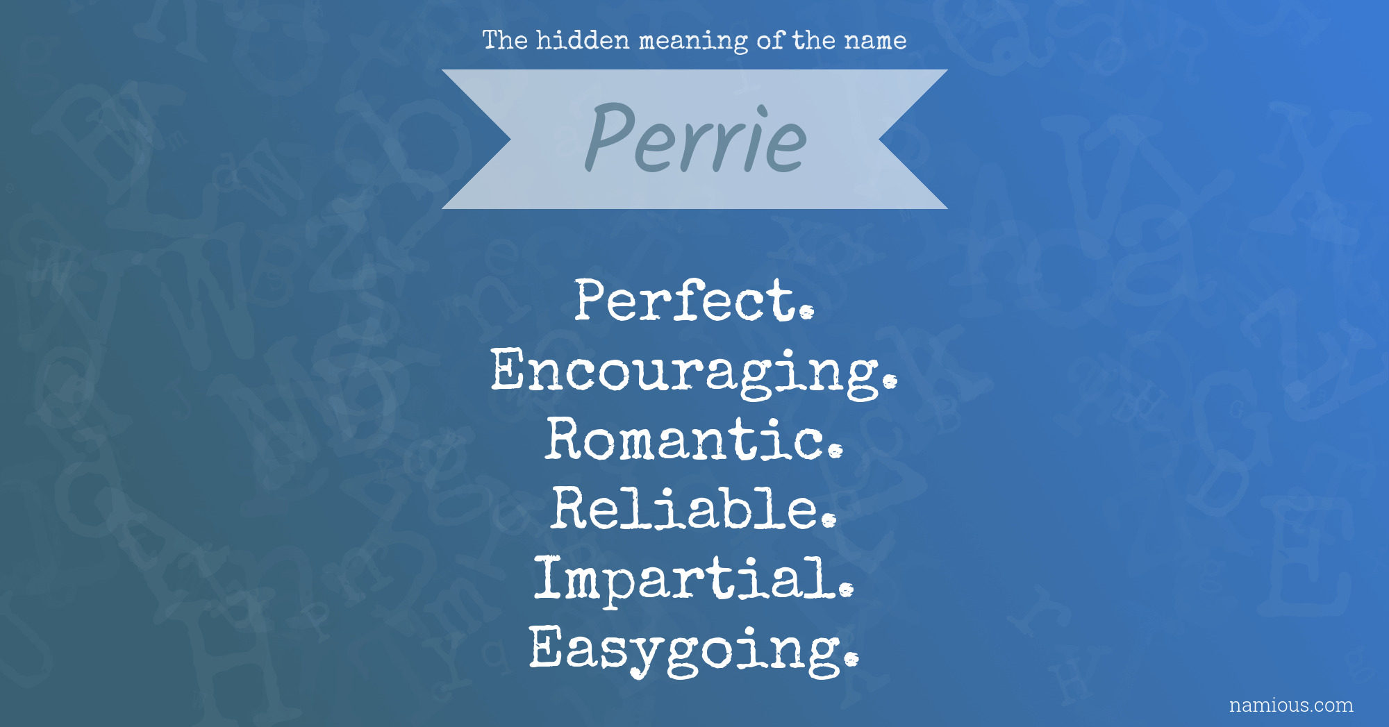 The hidden meaning of the name Perrie