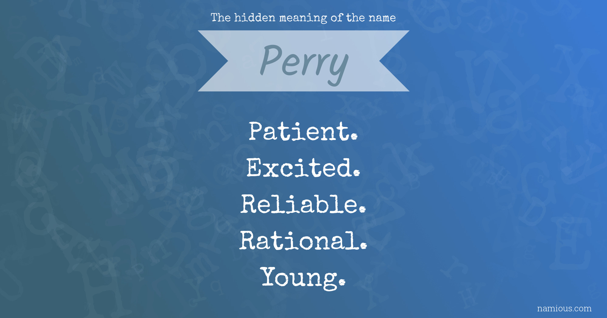 The hidden meaning of the name Perry