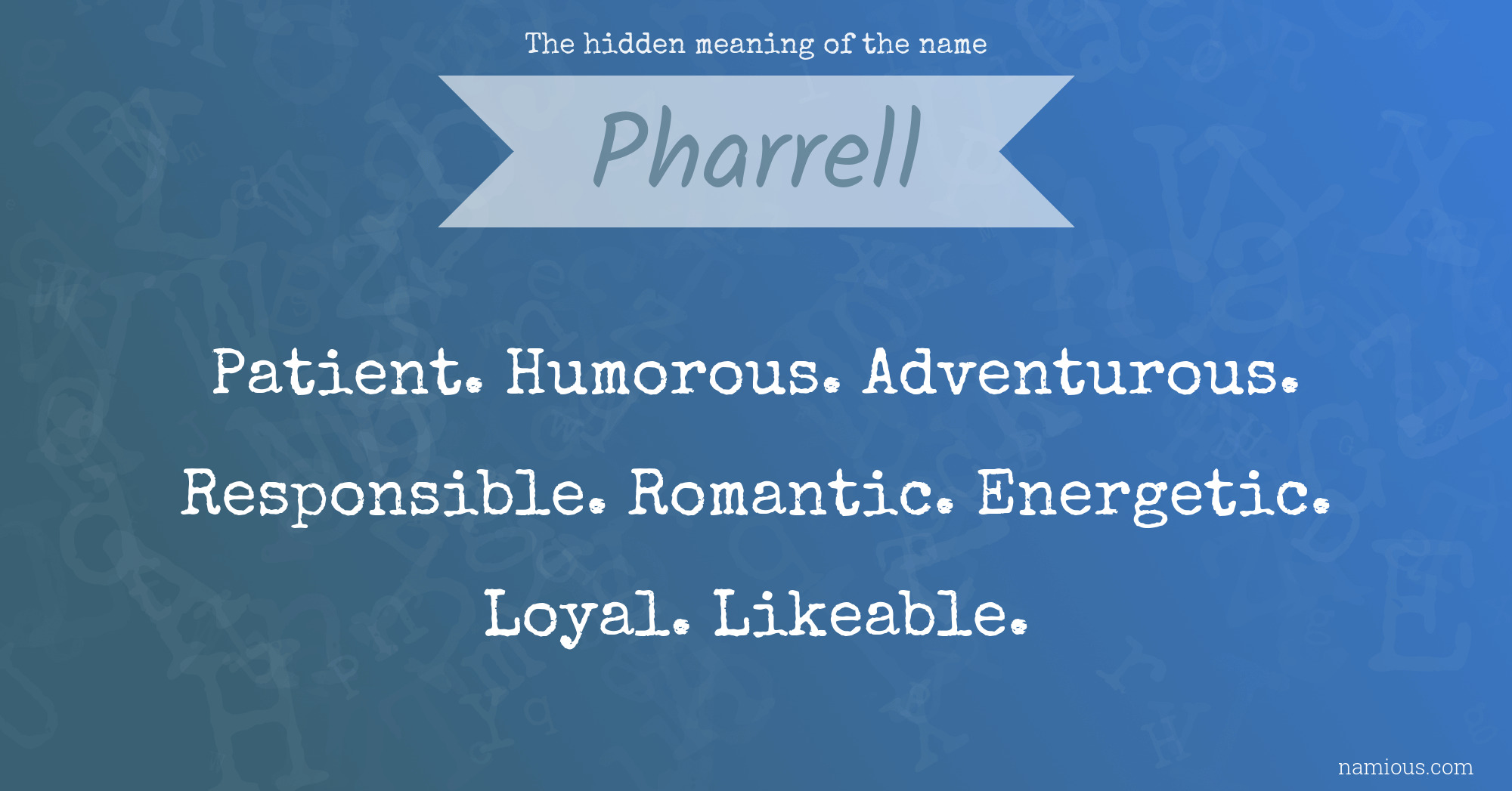 The hidden meaning of the name Pharrell