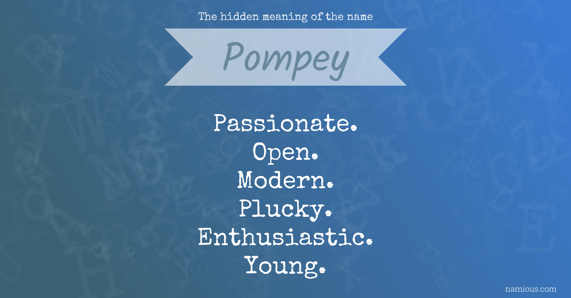 The hidden meaning of the name Pompey