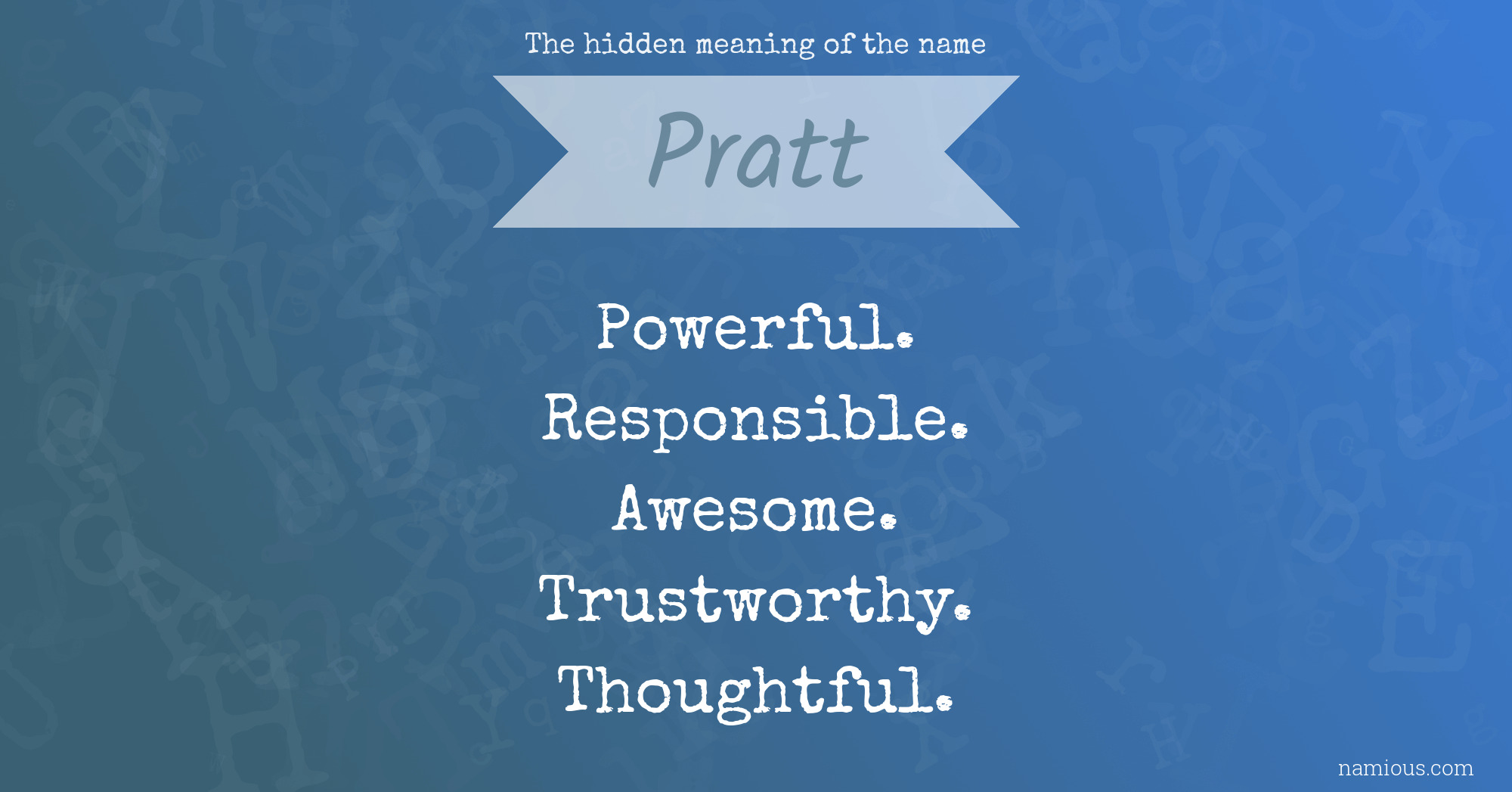 The hidden meaning of the name Pratt