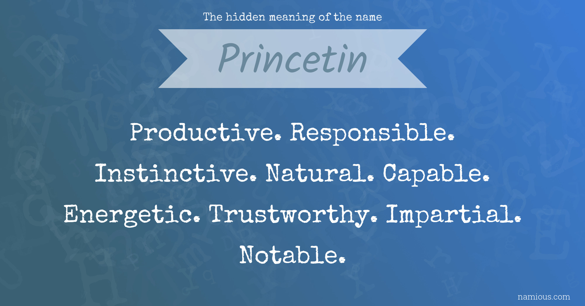 The hidden meaning of the name Princetin