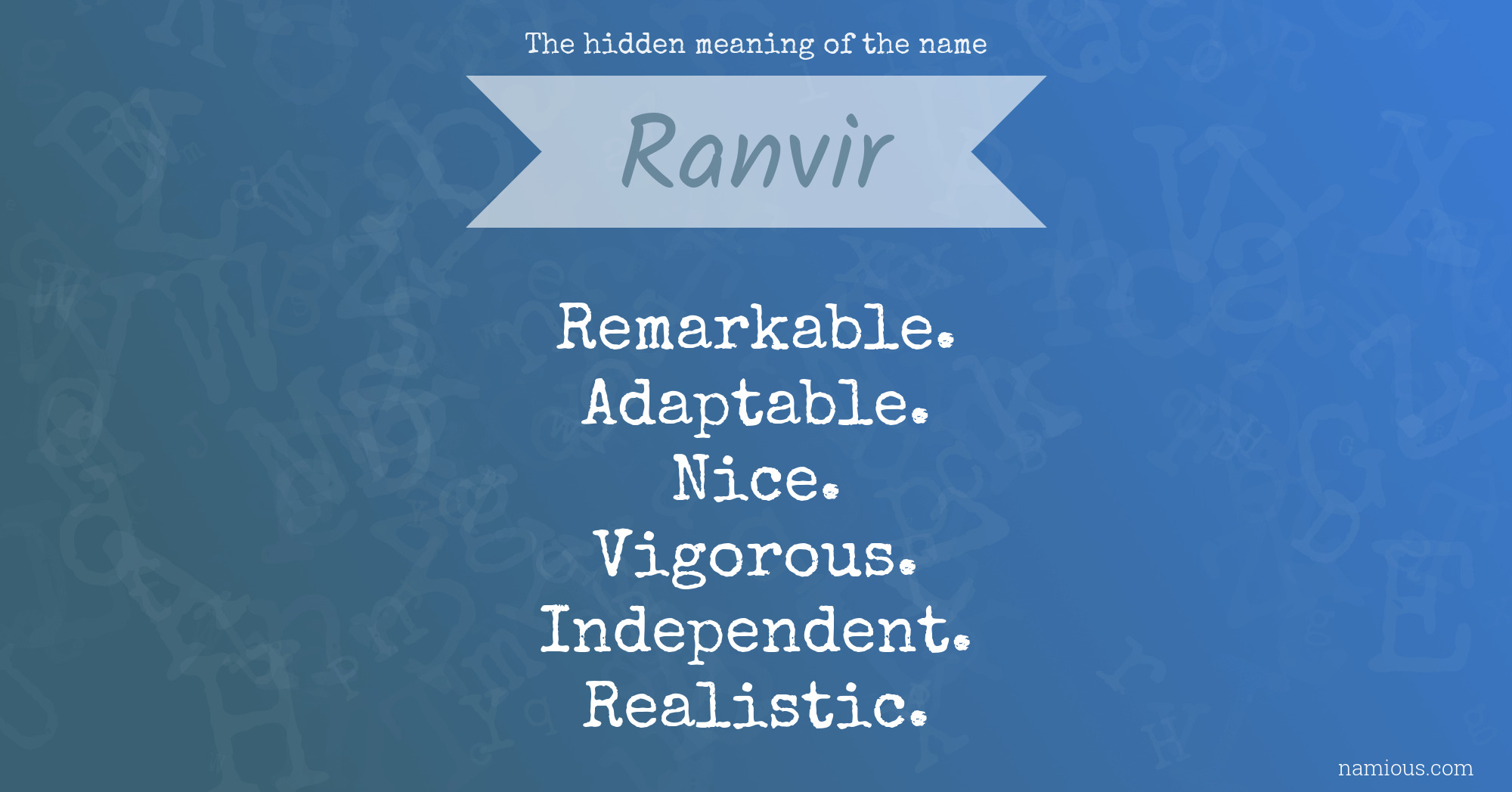 The hidden meaning of the name Ranvir