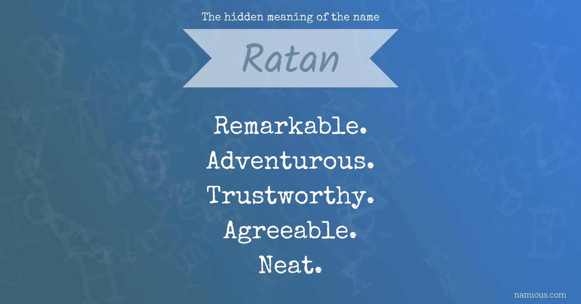 The hidden meaning of the name Ratan