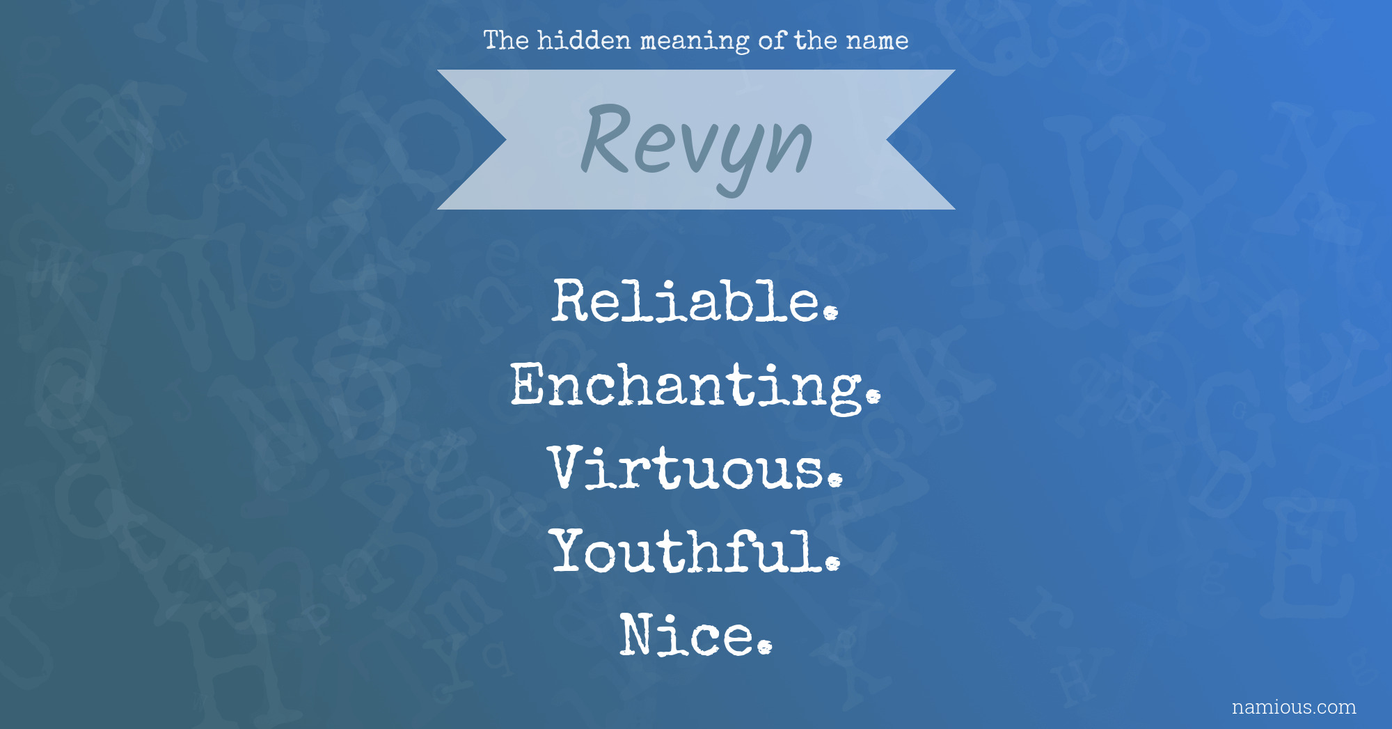 The hidden meaning of the name Revyn