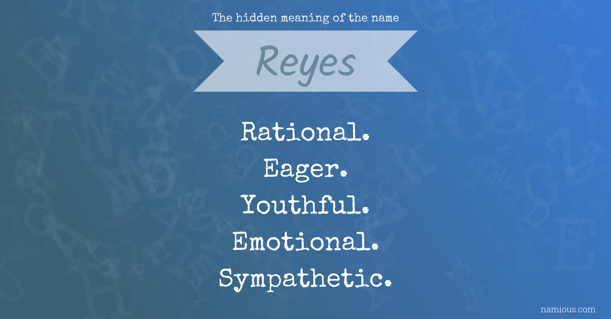 The hidden meaning of the name Reyes