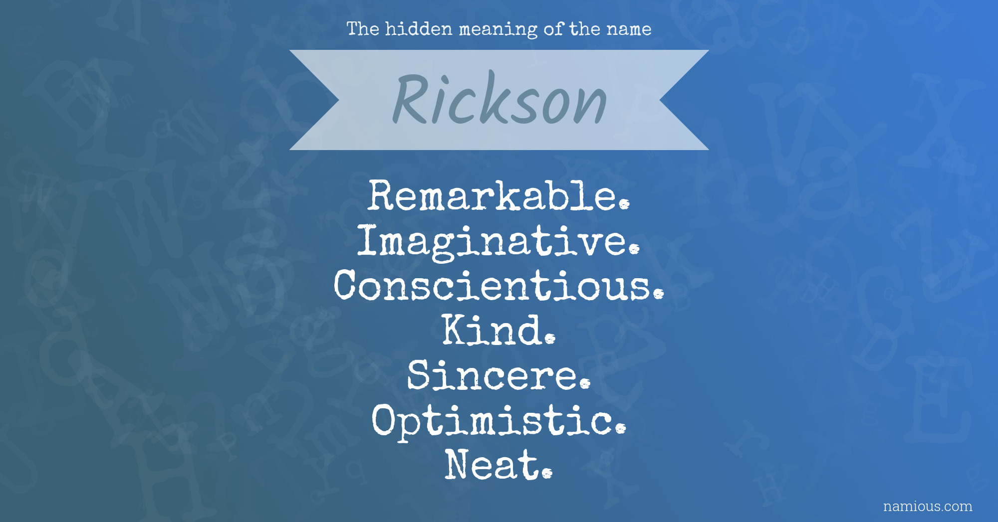 The hidden meaning of the name Rickson