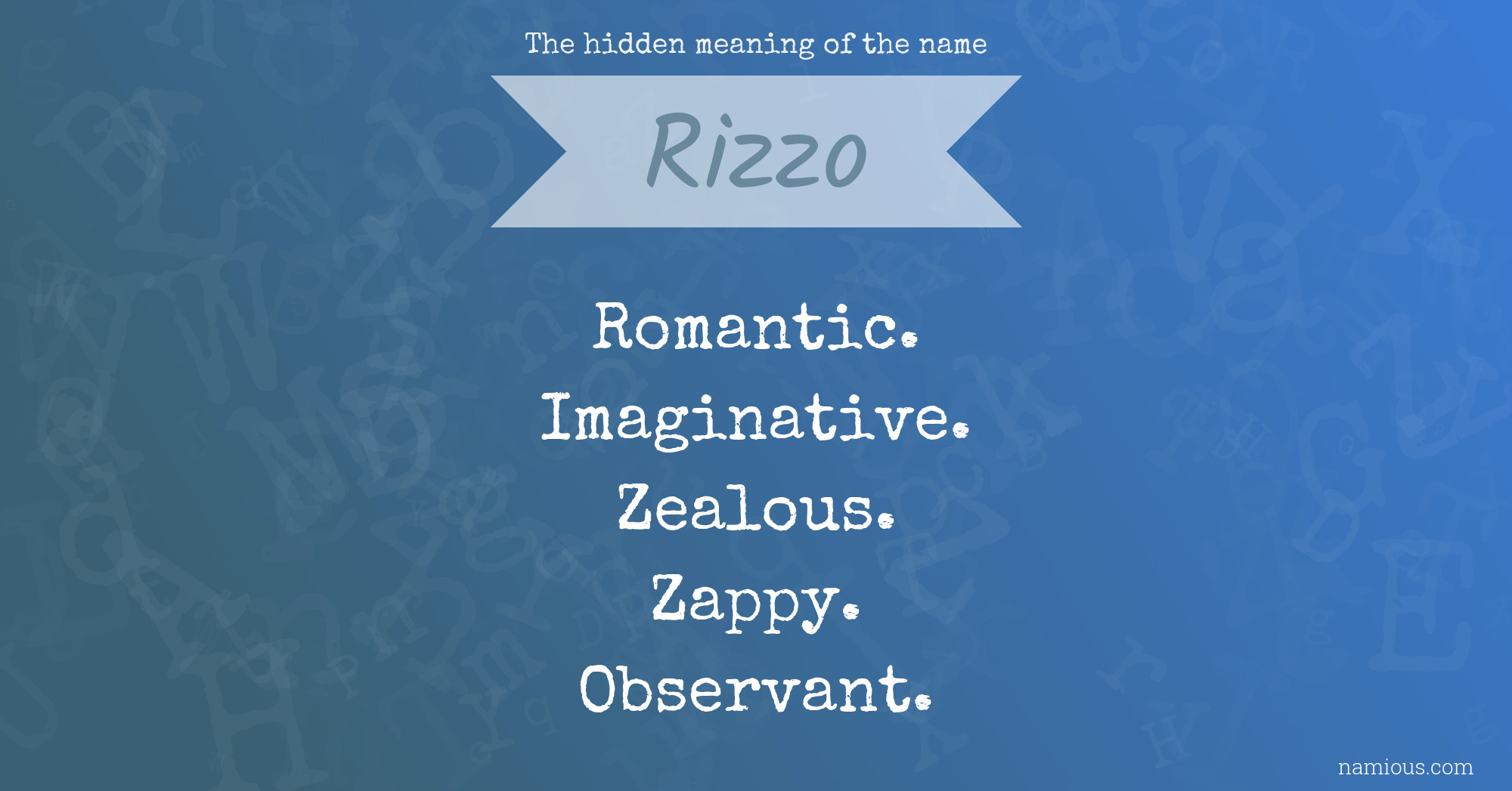 The hidden meaning of the name Rizzo