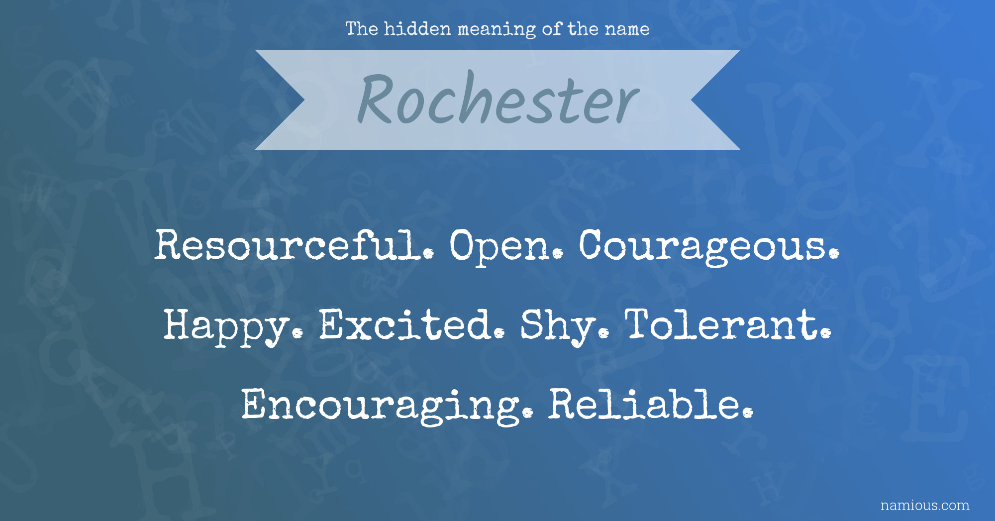 The hidden meaning of the name Rochester