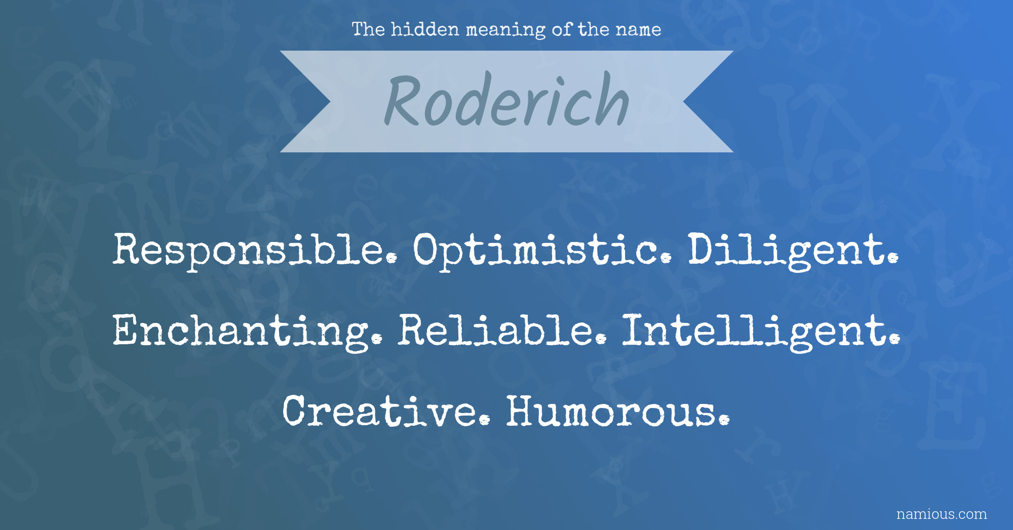 The hidden meaning of the name Roderich