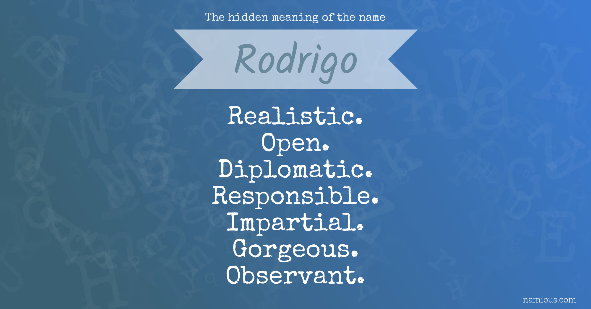 The hidden meaning of the name Rodrigo