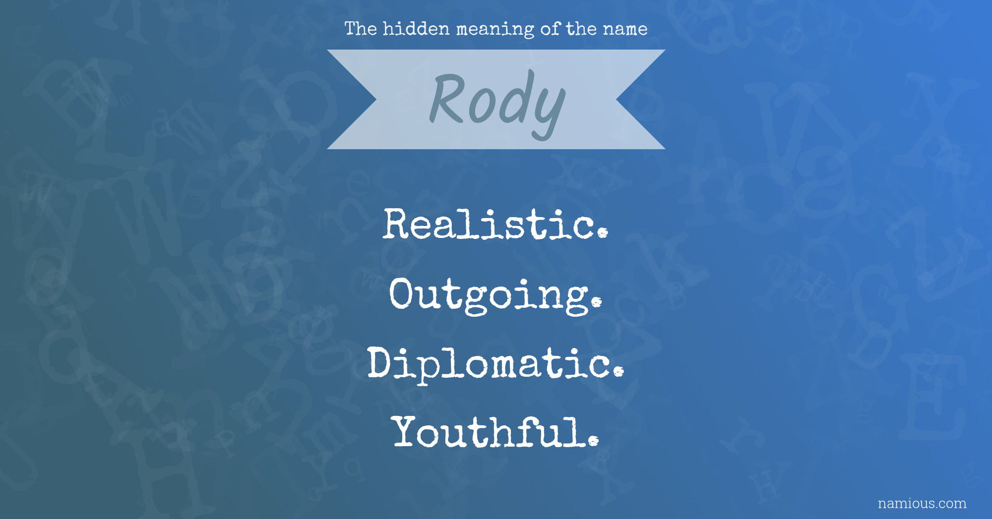 The hidden meaning of the name Rody